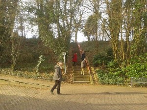 Treppenaufgang zum alten Bahndamm in Laurensberg (c) Marika Jungblut