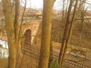 Bahntrasse und Tunnel unter der Roermonderstraße, Richterich<br /> Für den Radschnellweg müsste der Tunnel erweitert werden.<br /> (c) Marika Jungblut